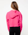 Snowshoe Kids Hoodie with Keyhole Magenta