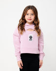 Snowshoe Kids Hoodie with Keyhole Light Lavender