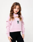 Snowshoe Kids Hoodie with Keyhole Light Lavender