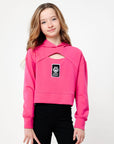 Snowshoe Kids Hoodie with Keyhole Magenta