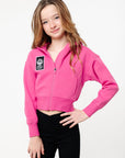 Stowe Kids Hoodie Jacket Magenta