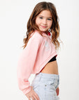 First Tracks Kids Hooded Long Sleeve Crop Top