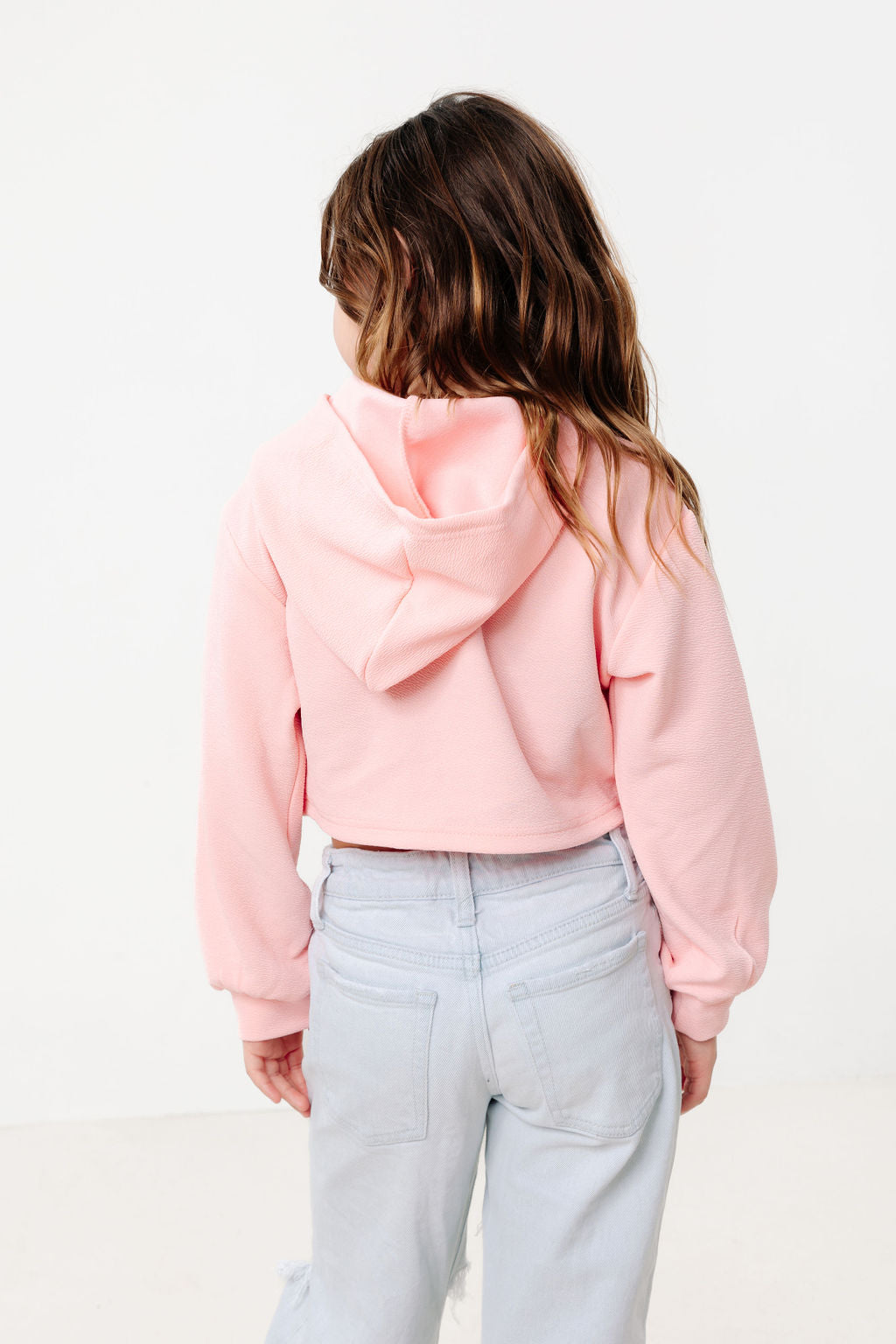 First Tracks Kids Hooded Long Sleeve Crop Top