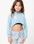 First Tracks Kids Hooded Long Sleeve Crop Top