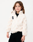 Moguls Kids Checkerboard Coat Cream