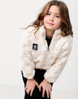 Moguls Kids Checkerboard Coat Cream