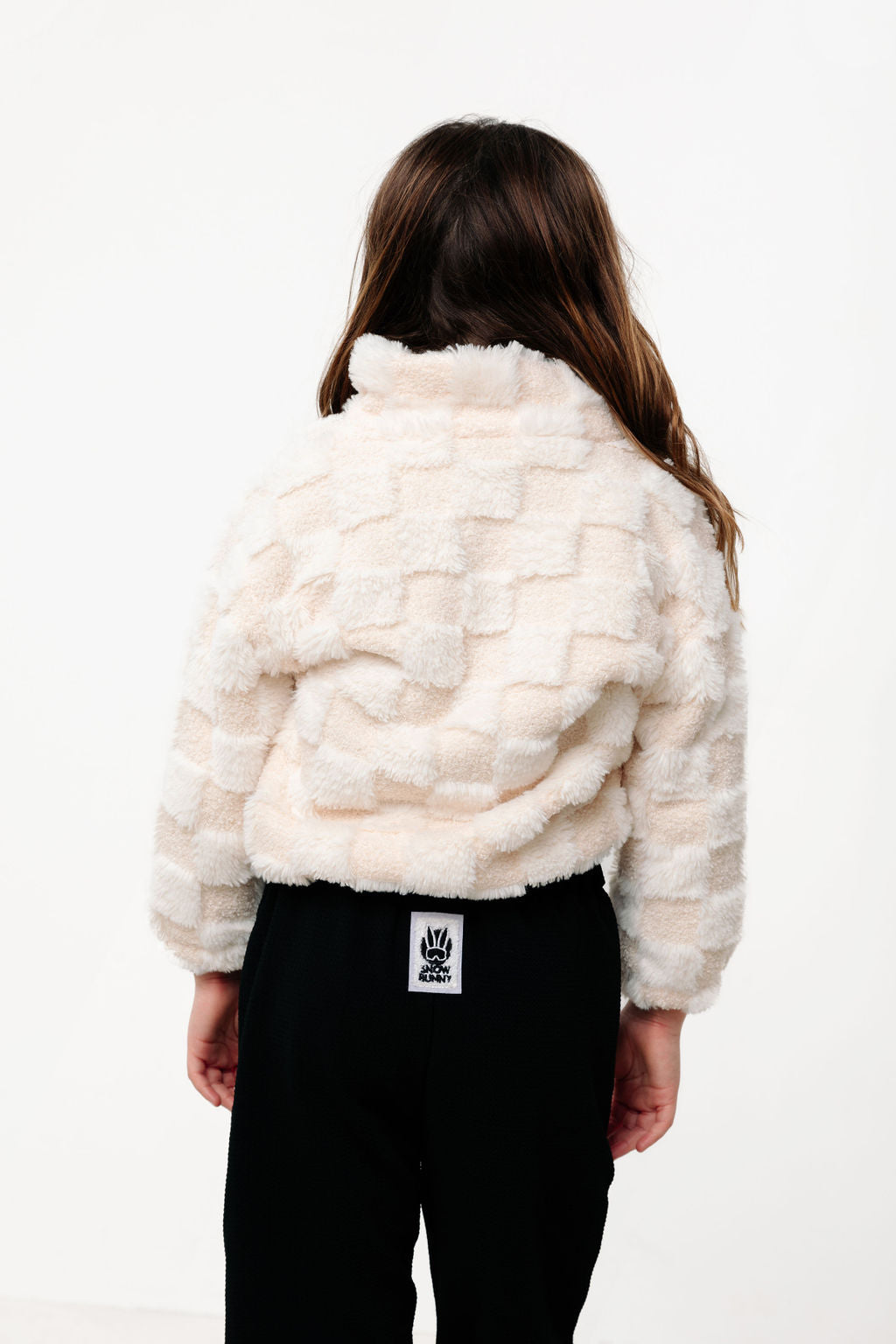 Moguls Kids Checkerboard Coat Cream