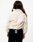 Moguls Kids Checkerboard Coat Cream