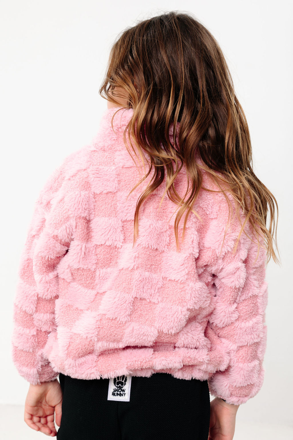 Moguls Kids Checkerboard Coat Pink