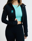 Lake Louise Crop Hoodie Black