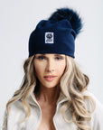 Big Sky Cashmere Hat Navy Blue