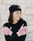 Buttermilk Furry Gloves Pink