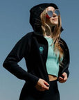 Lake Louise Crop Hoodie Black